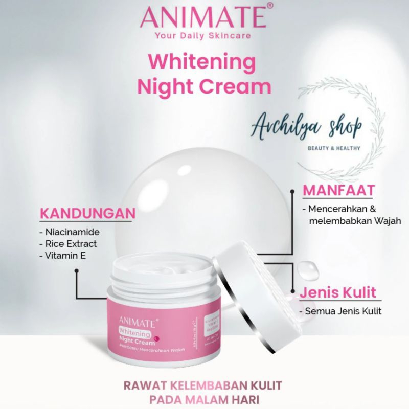 Animate Whitening Night Cream 10gr