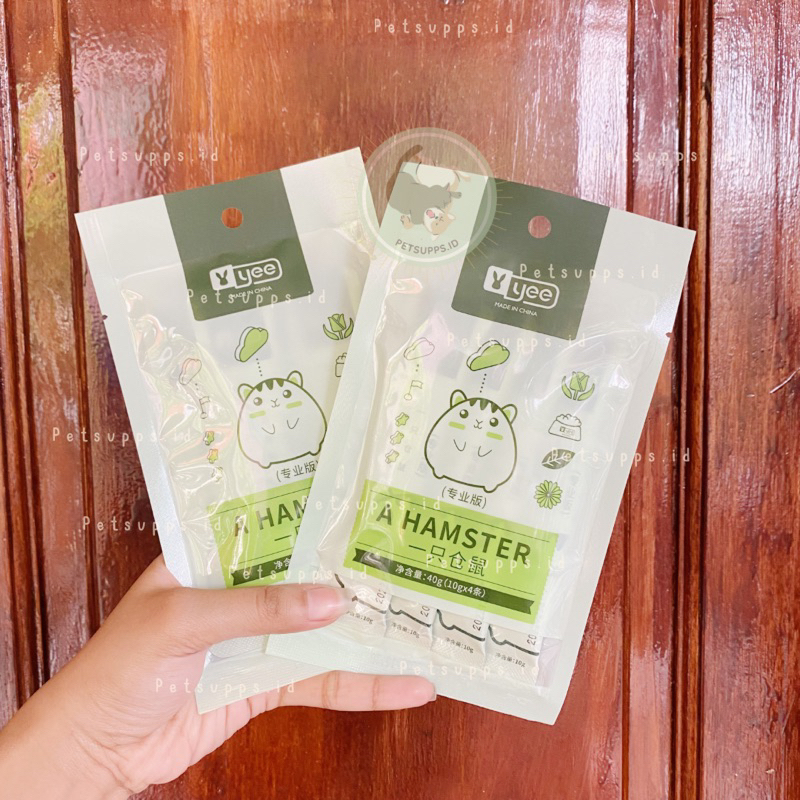 YEE full pack 4pcs treats for hamster sugar glider hedgehog | stick treats | cemilan instant hewan peliharaan