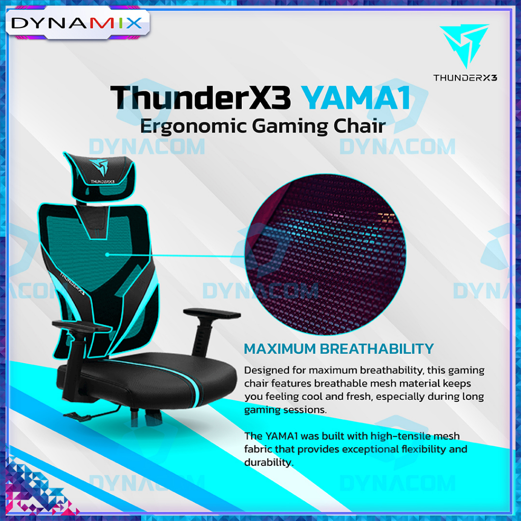 ThunderX3 YAMA1 Ergonomic Gaming Chair | Kursi Gaming | Kursi Direktur | Kursi Kantor