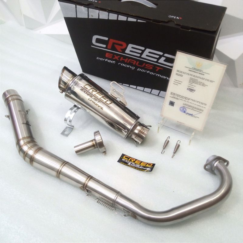 Knalpot Racing CREED EXHAUST ORIGINAL Fullset TR PRO CBR R15 V1 V2 V3 VIXION TIGER HEREX GSX MEGA PR