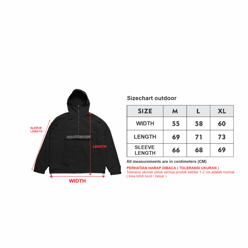 Anorak Jacket Colourspace (3Layer) - Haina Black