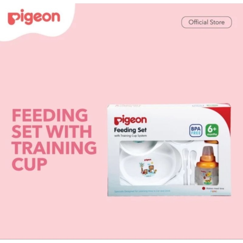 Pigeon Feeding Set With Training Cup / Perlengkapan Makan Bayi