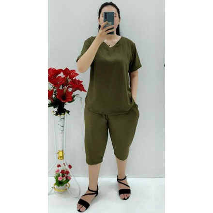 TERBARU SETELAN ANDIN, PAJAMAS LENGAN PENDEK, PAJAMAS POLOS, SETELAN CELANA LENGAN PENDEK, SETCEL RA