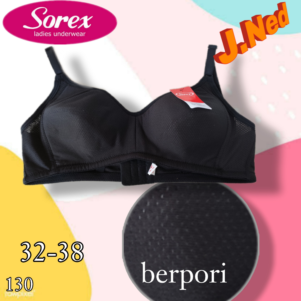 J130 BRA WANITA SOREX TANPA KAWAT TANPA BUSA CEPAT KERING CUP B SIZE 32 - 38