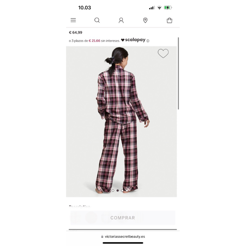 VS One Set Cotton Flanel Pajamas Set