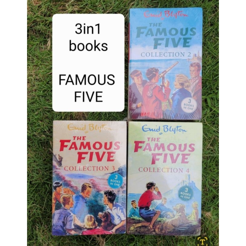 3in1 Book Famous Five Collection Original Enid Blyton Go Caravan Island Camp Trouble Adventure Hike 