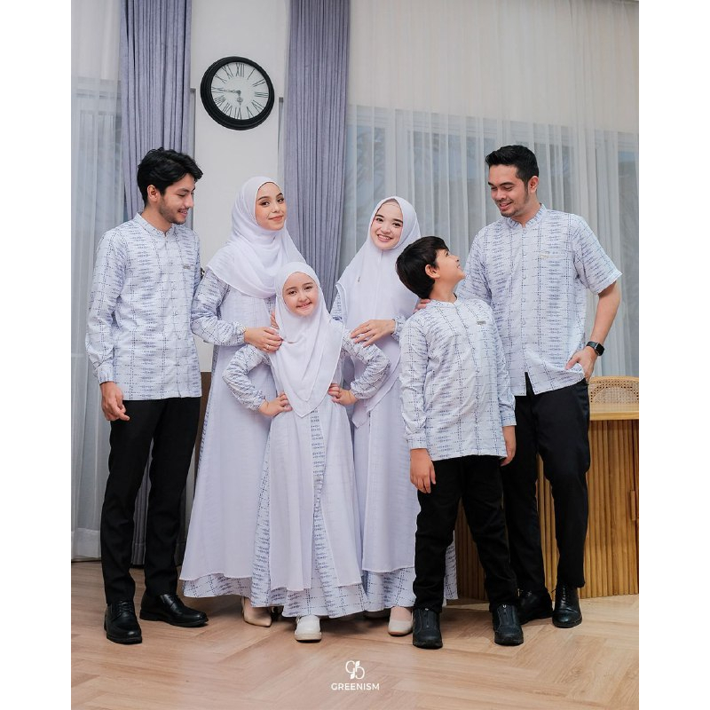 Greenism Sarimbit Amarasi (White) Quality Premium Syar'i - Family Set