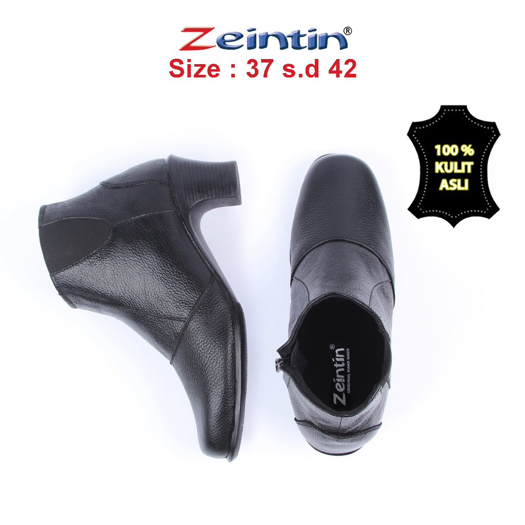 Zeintin - Sepatu Boots Wanita Bahan Kulit Asli Sepatu Boots Formal WanitaSepatu Boot Fashion Wanita Sepatu Kerja Wanita BJ