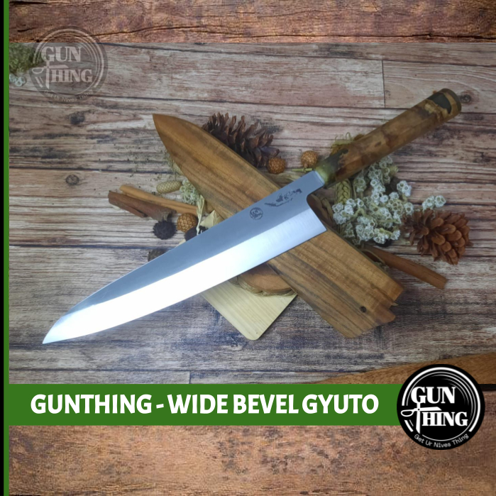 Pisau Gyuto - Wide Bevel / Engraving : GUNTHING, Indonesia