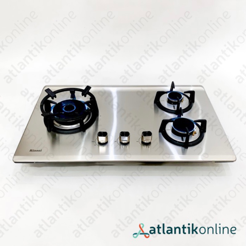 Kompor gas tanam built-in gas hob 3 tungku RINNAI RB-73TS RB73TS