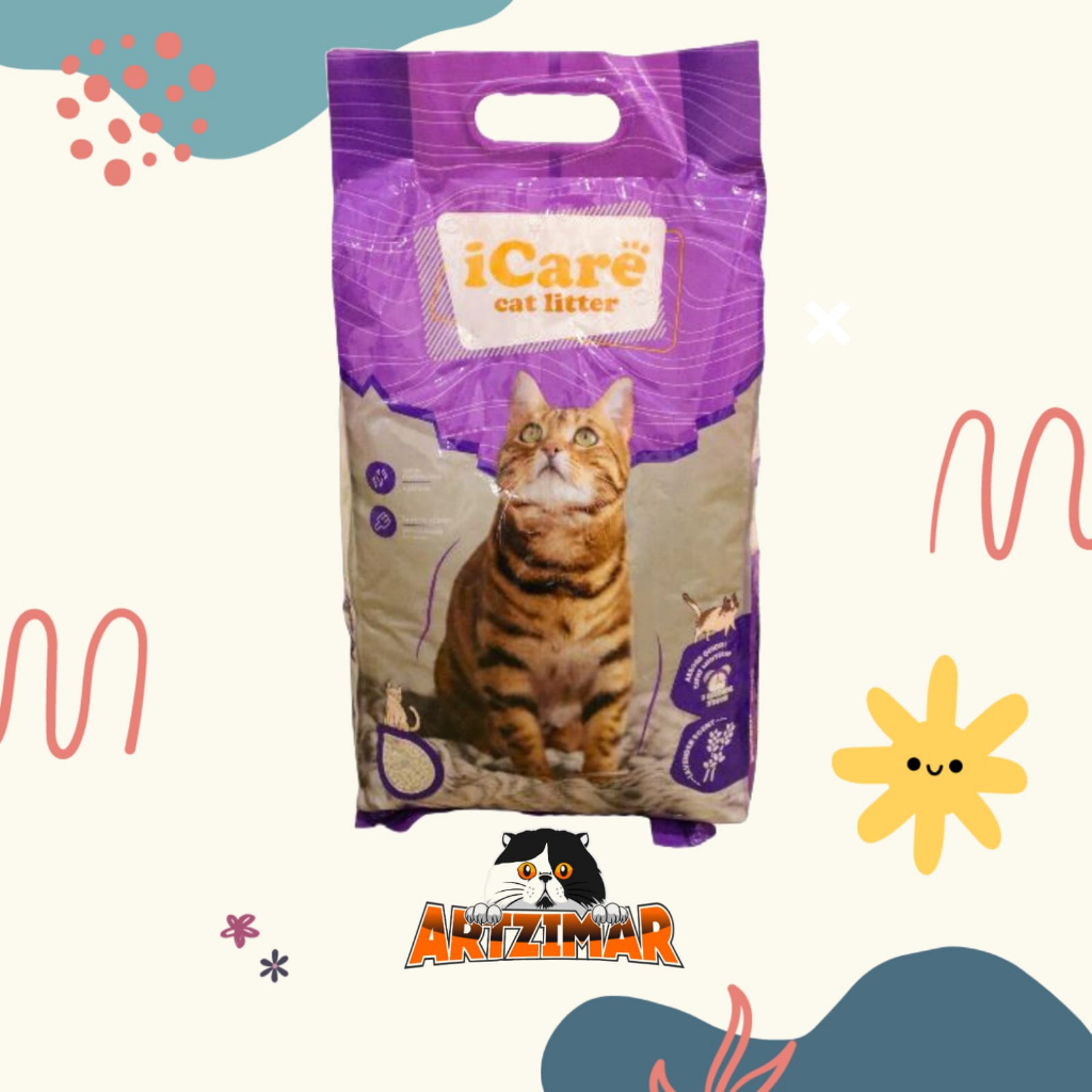 Cat Litter iCare 5ltr Pasir Kucing Gumpal dan Wangi iCare 5ltr