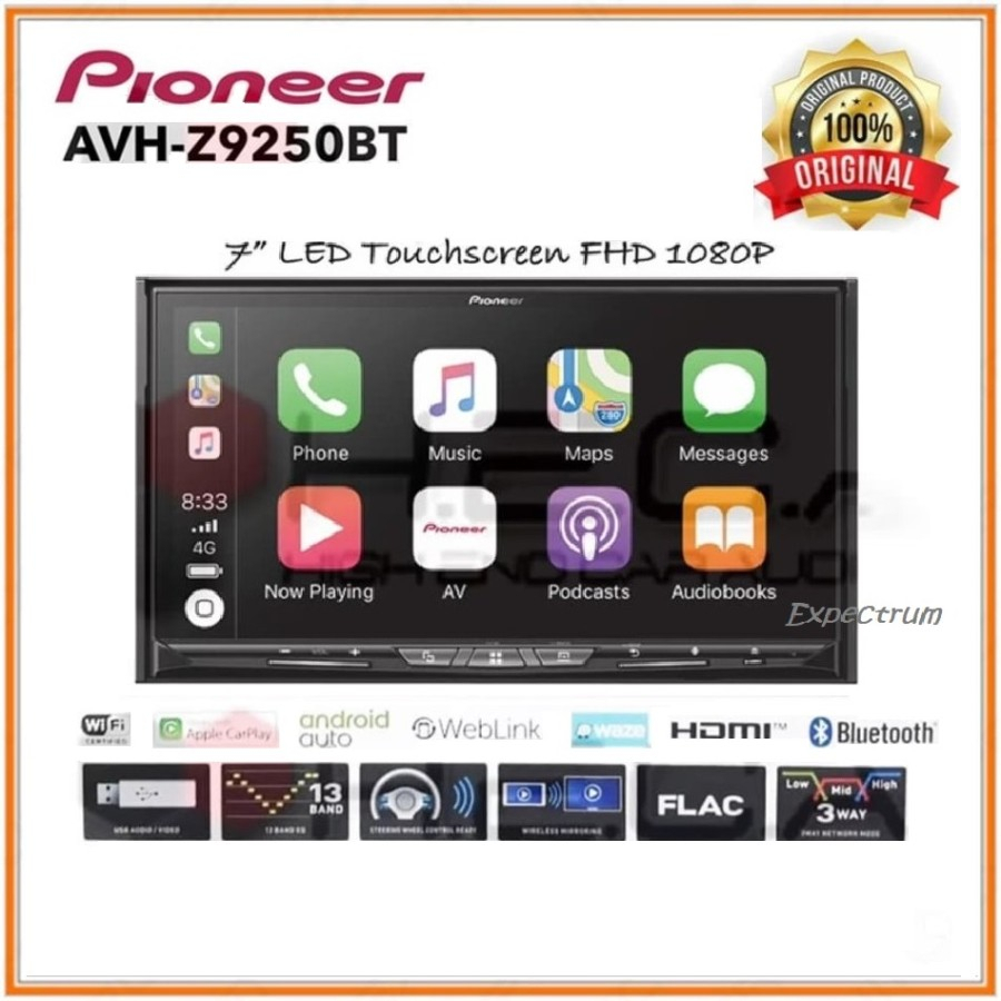 Pioneer AVH-Z9250BT Double Din AVH Z9250BT Head Unit AVH 9250