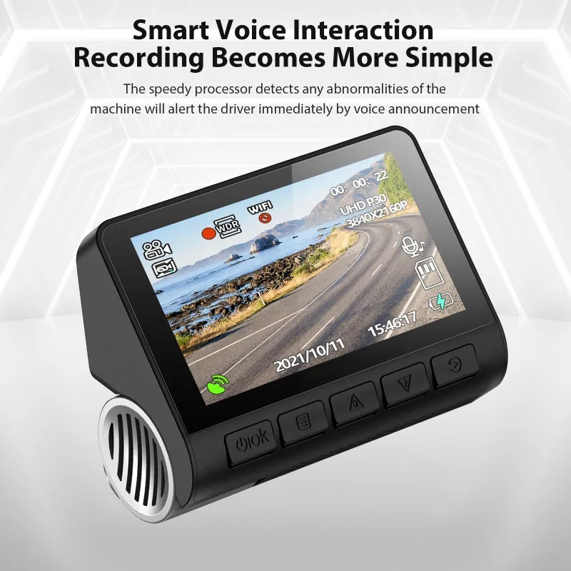 CAR DVR 4K UHD 3840X2160P 170° Recorder GPS Wi-Fi 24H Parking Monitor