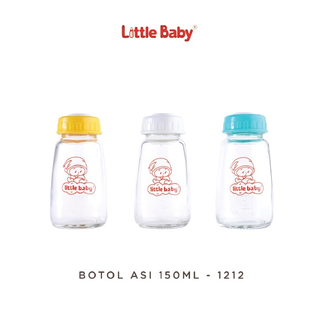 Little Baby Botol ASI Kaca 150ml isi 3 | Tempat Wadah Simpan ASI