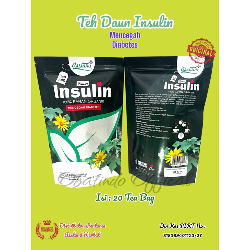 

Daun Insulin Celup | Diabetes | Gula Darah | Teh Celup Daun Insulin Original Pouch