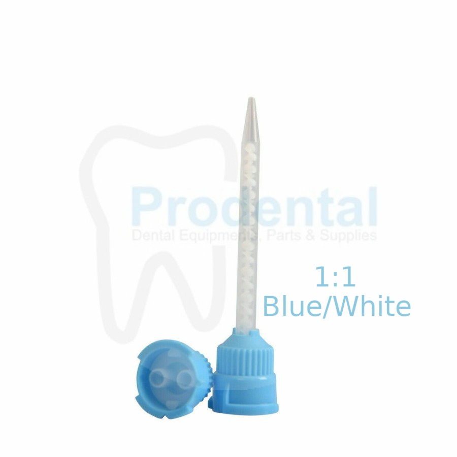 Dental Mixing Tip Blue 1:1 / Mixing Tip Biru / Tips Gigi Temporary Crown Bridge Veneer