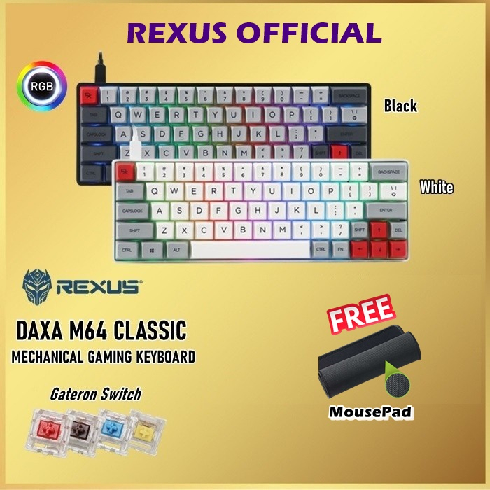 Rexus Daxa M64 Classic Keyboard Mechanical Gaming Keyboard
