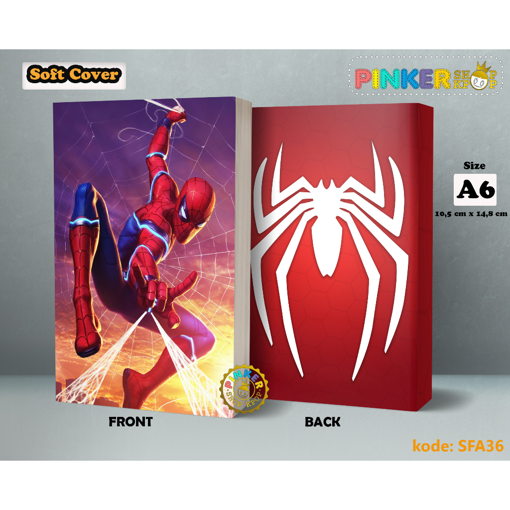 

(SFA36) Pocket Note SPIDERMAN Softcover A6 Buku Tulis catatan Notes Agenda Planner Jurnal