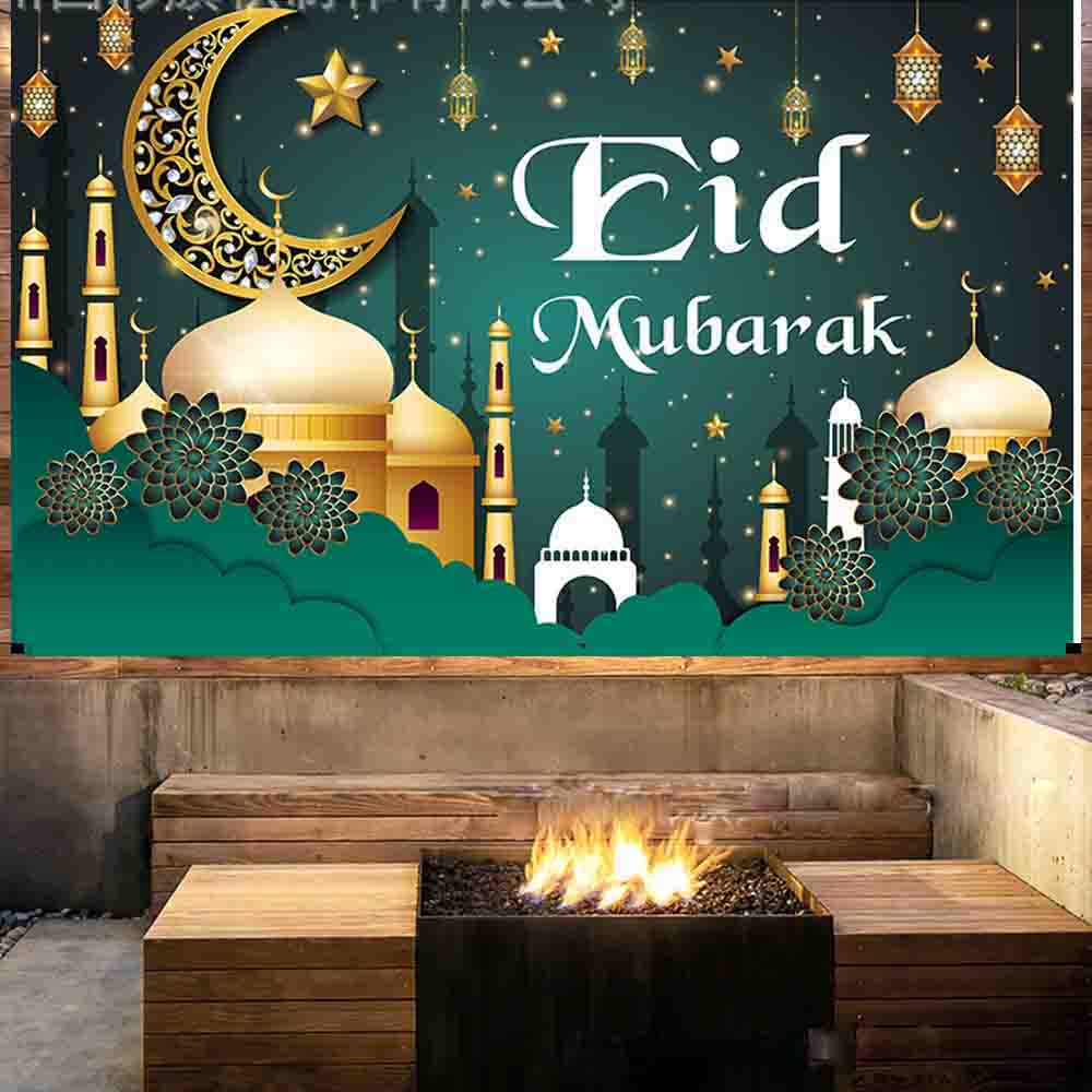 BACKDROP EID MUBARAK DEKORASI IDUL FITRI/SPANDUK EID MUBARAK