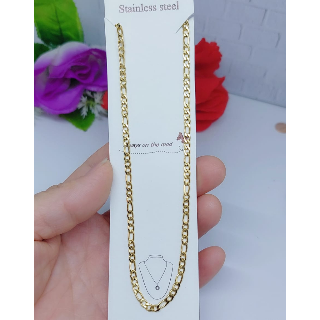 Kalung Titanium Rantai Polos Perhiasan Fashion R27