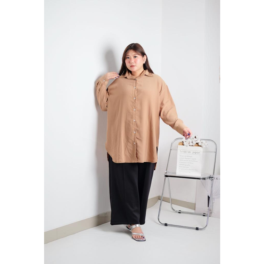BIGWELL LORA KEMEJA TUNIK  BIGSIZE PLUSSIZE/ATASAN JUMBO /KEMEJA BIGSIZE/ATASAN BIGSIZE/KEMEJA JUMBO