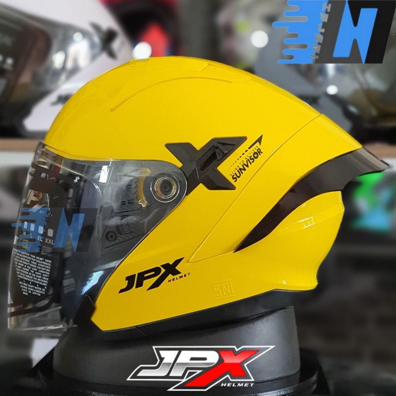 HELM JPX NOVA X HALF FACE DOUBLE VISOR FREE