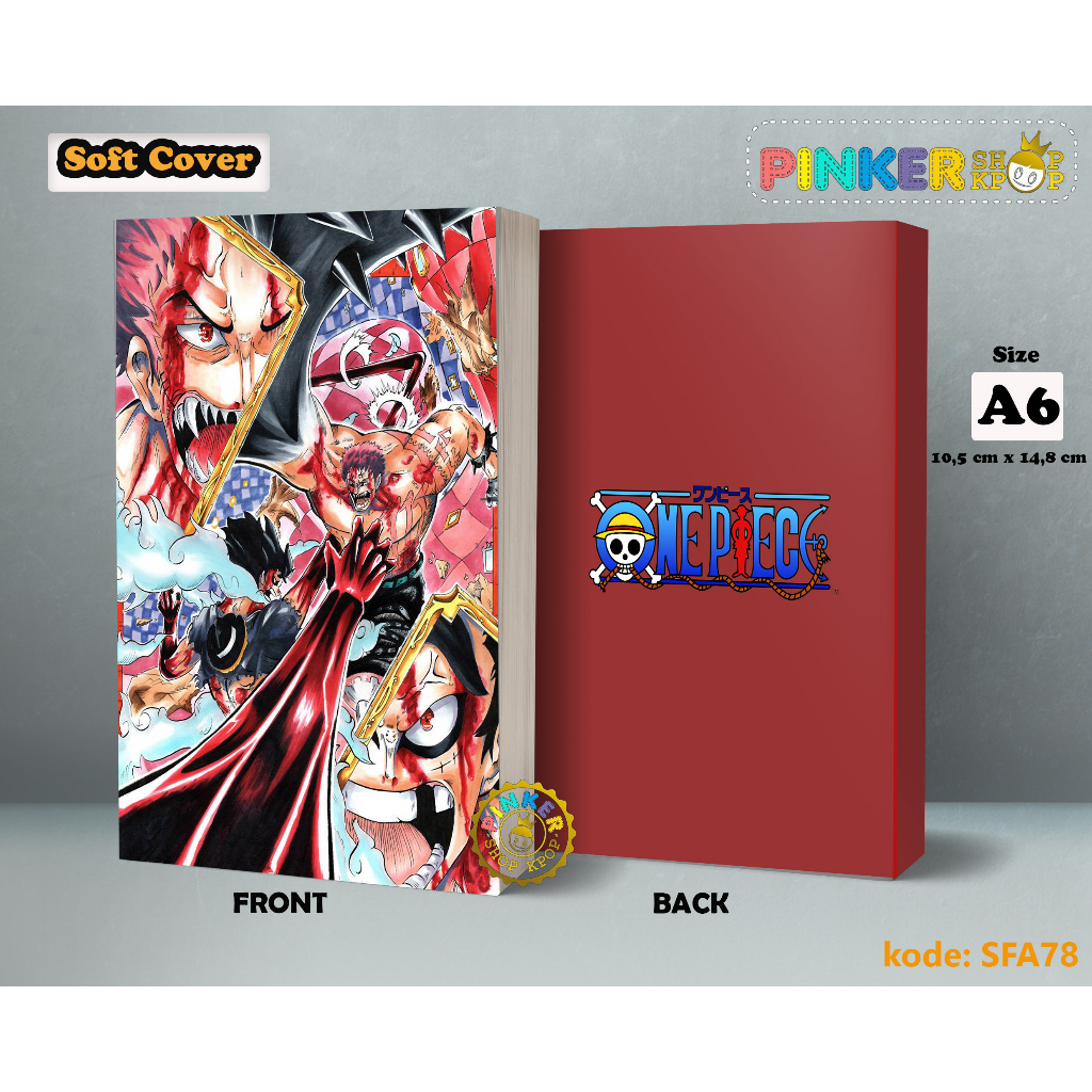 

(SFA78) Pocket Note Anime One Piece Luffy VS Katakuri Softcover A6 Buku Tulis catatan Notes Agenda Planner Jurnal