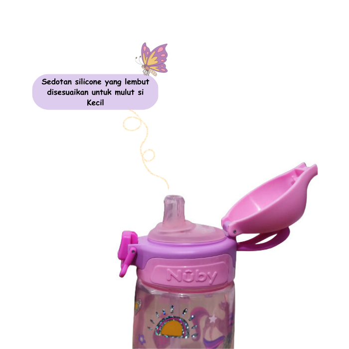 Nuby Flip It Bolt / Botol Minum Anak 18m+ - 415ml (Tersedia varian warna)