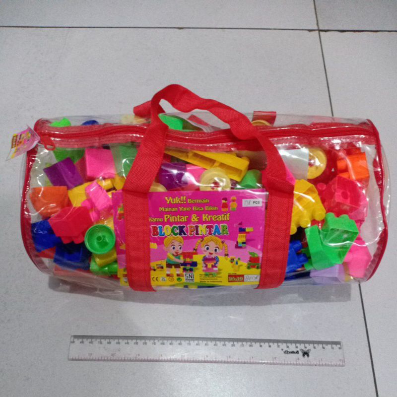 Mainan Lego Block Pintar Tas 138 pcs