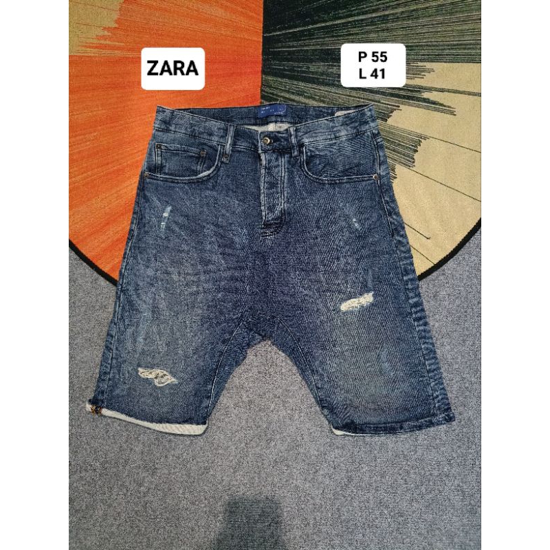 zara man ripped short