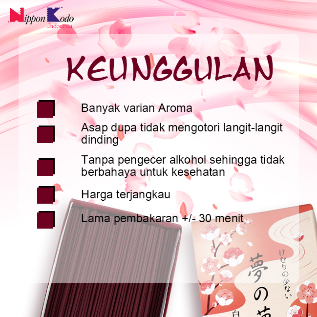 Dupa Wangi Aromaterapi White Plum Yume No Yume Nippon Kodo Jepang Big