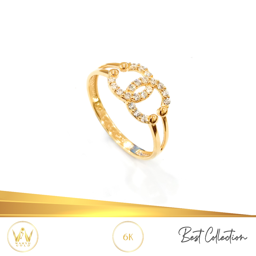 CINCIN EMAS MAS 6K PERHIASAN AKSESORIS WANITA EMAS WAHYU REDJO CC6AP16 3