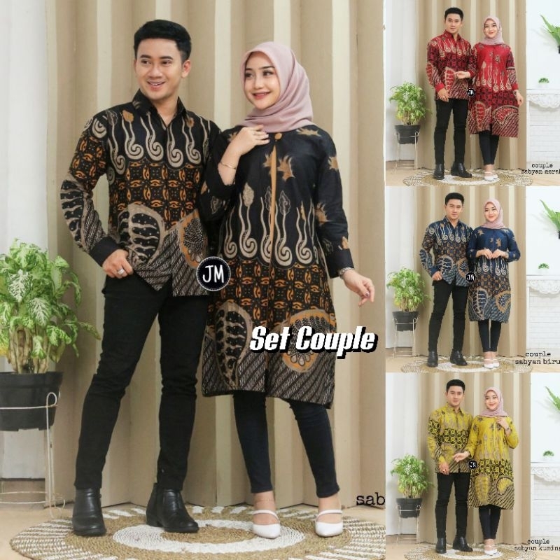 Tunik Batik Couple Modern M L XL XXL Atasan Batik Couple Tunik Sabyan