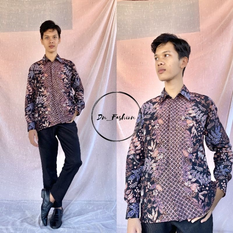 COD//KEMEJA BATIK//KEMEJA PANJANG//KEMEJA ROSEGOLD/PINK//TERLARIS