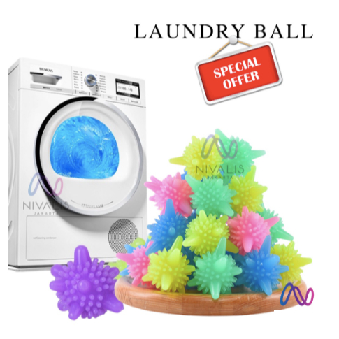 MAGIC LAUNDRY BALL / BOLA KARET MESIN CUCI ALAT BANTU PEMBERSIH BAJU PAKAIAN WASHING LAUNDRY BALL