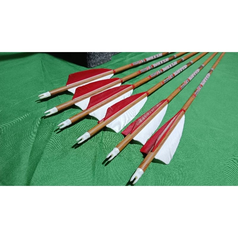 Arrow Carbon warrior motif kayu