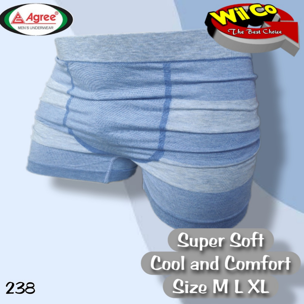 K238 - [Harga Per 1 Potong] CELANA DALAM [BOXER] PRIA AGREE SIZE M - XL