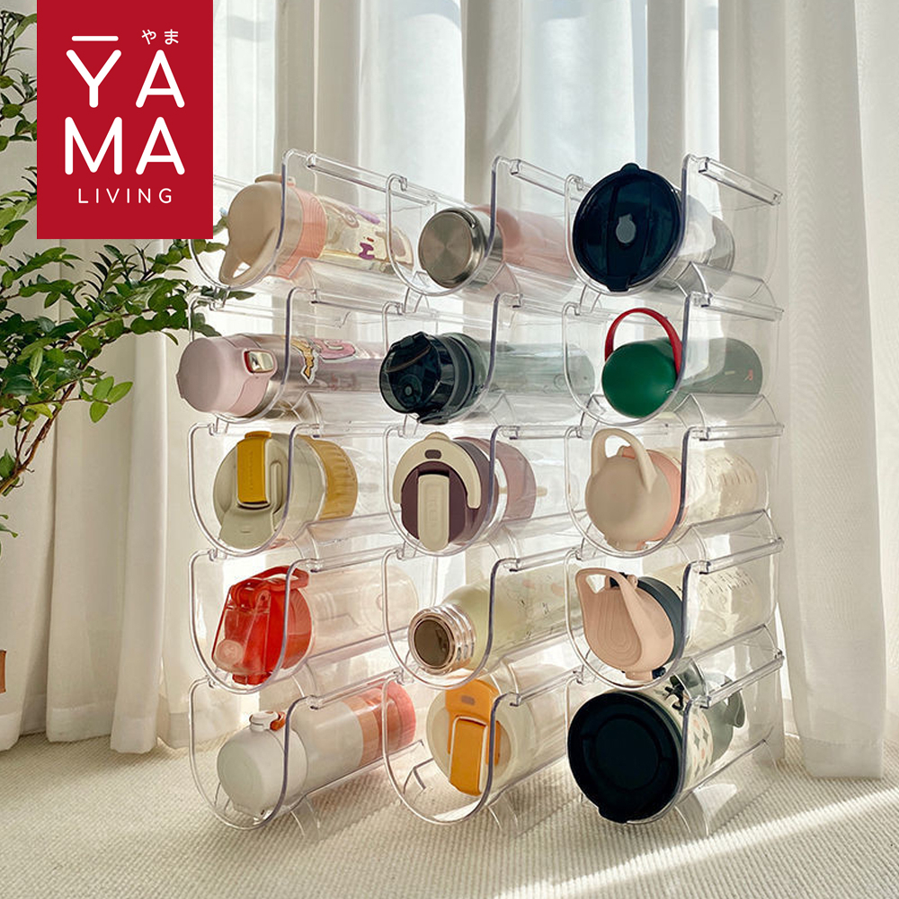 YAMA HIGA Bottle Organizer Storage Rak Tempat Tumblr Penyimpanan Botol Minum Akrilik Kotak Transparan