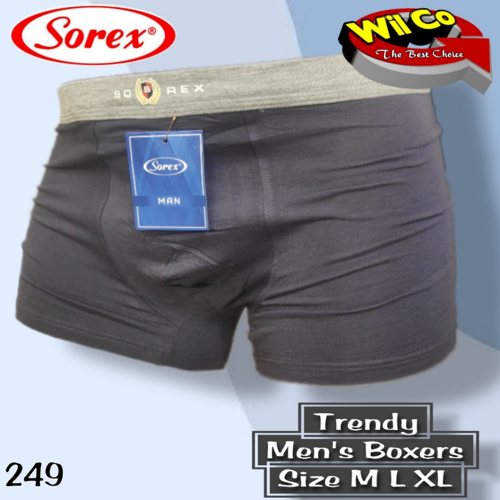 K249D - (DIJUAL PER 1 BOX ISI 2 Pcs) CELANA DALAM BOXER PRIA DEWASA SOREX SIZE M - XL