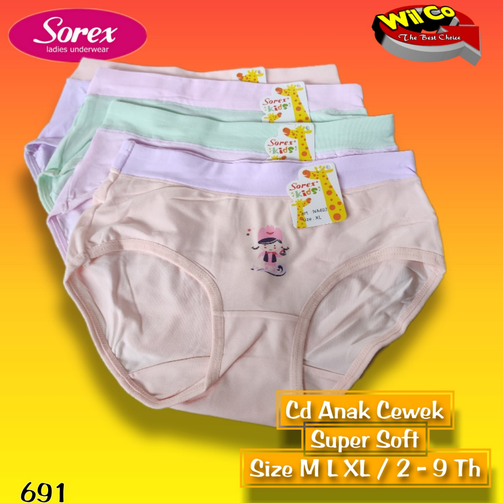 K691 - CELANA DALAM ANAK WANITA SOREX SIZE M - XL HARGA PER 1 PCS