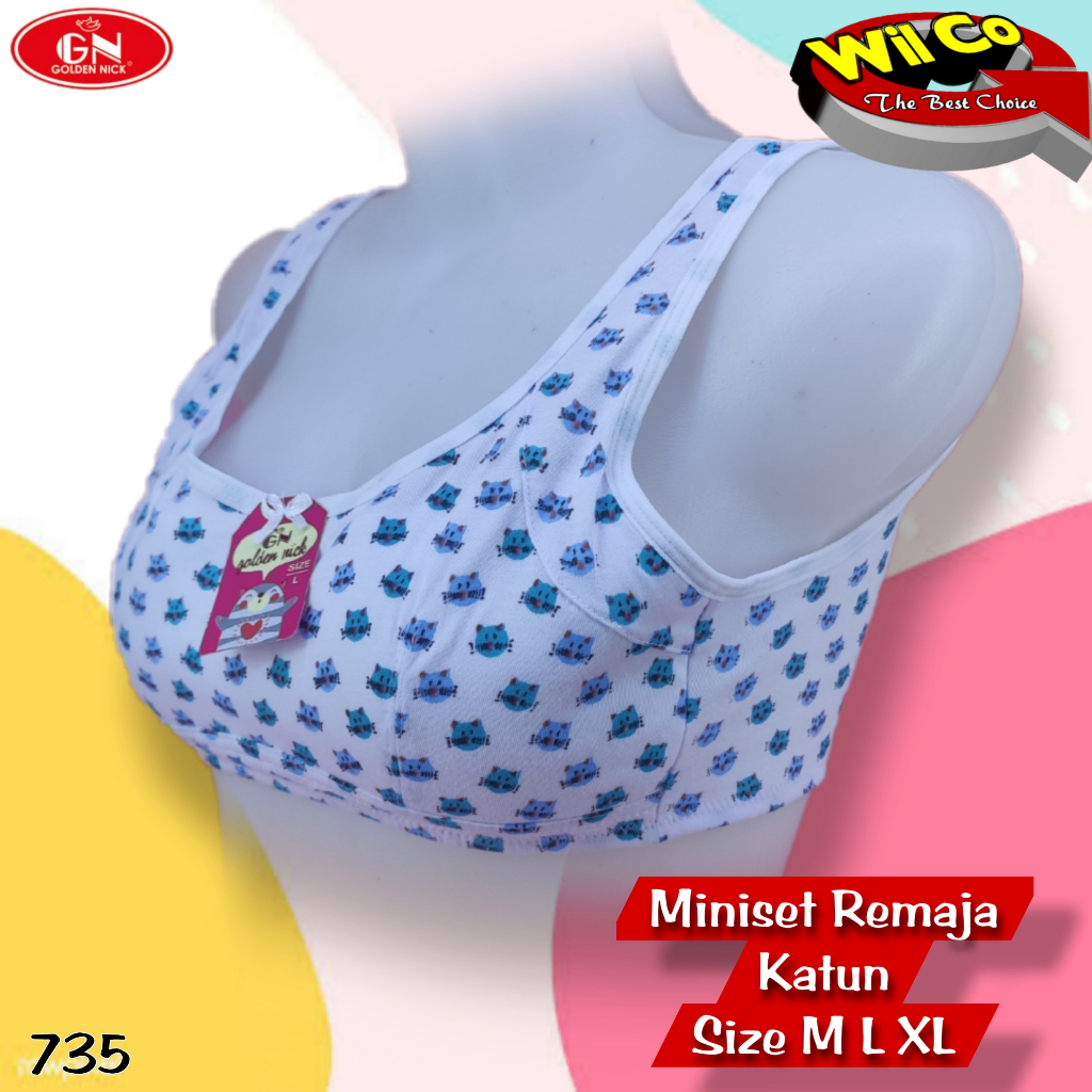 K735 - [Harga Per 1 Pcs] BRA/BH ANAK REMAJA WANITA BUSA TIPIS TANPA KAWAT SIZE  M - XL DUA PENGAIT