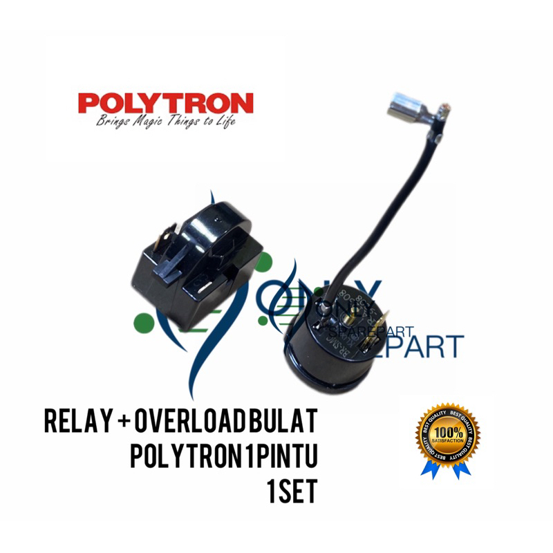 Relay Ptc + Overload Bulat kulkas polytron 1 Pintu / Overluad kulkas polytron