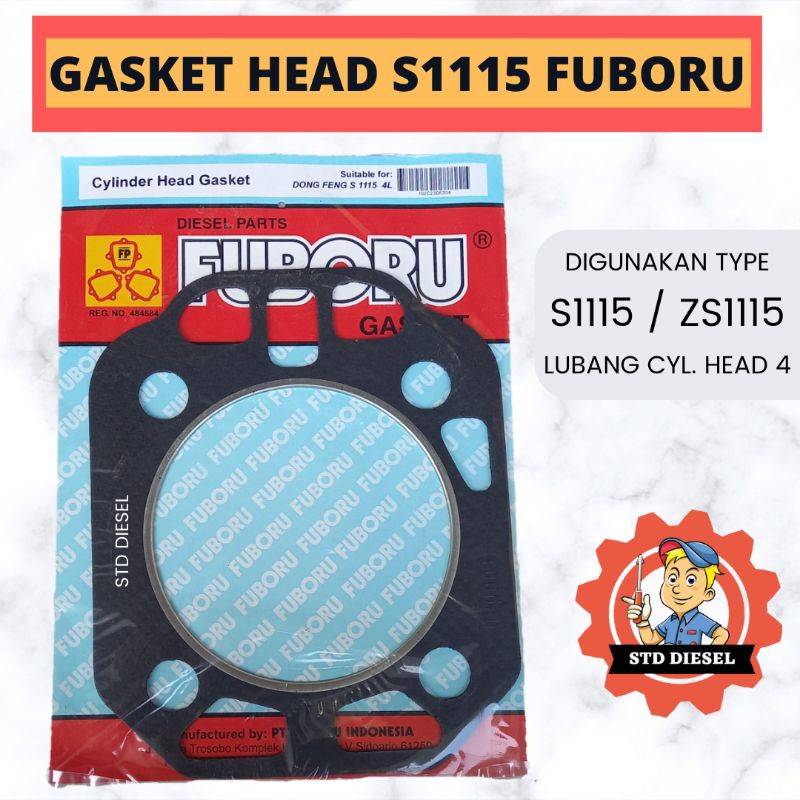 GASKET HEAD S1115 ZS1115 FUBORU PAKING HET HED SINDERKOP GASKET CYLINDER HEAD