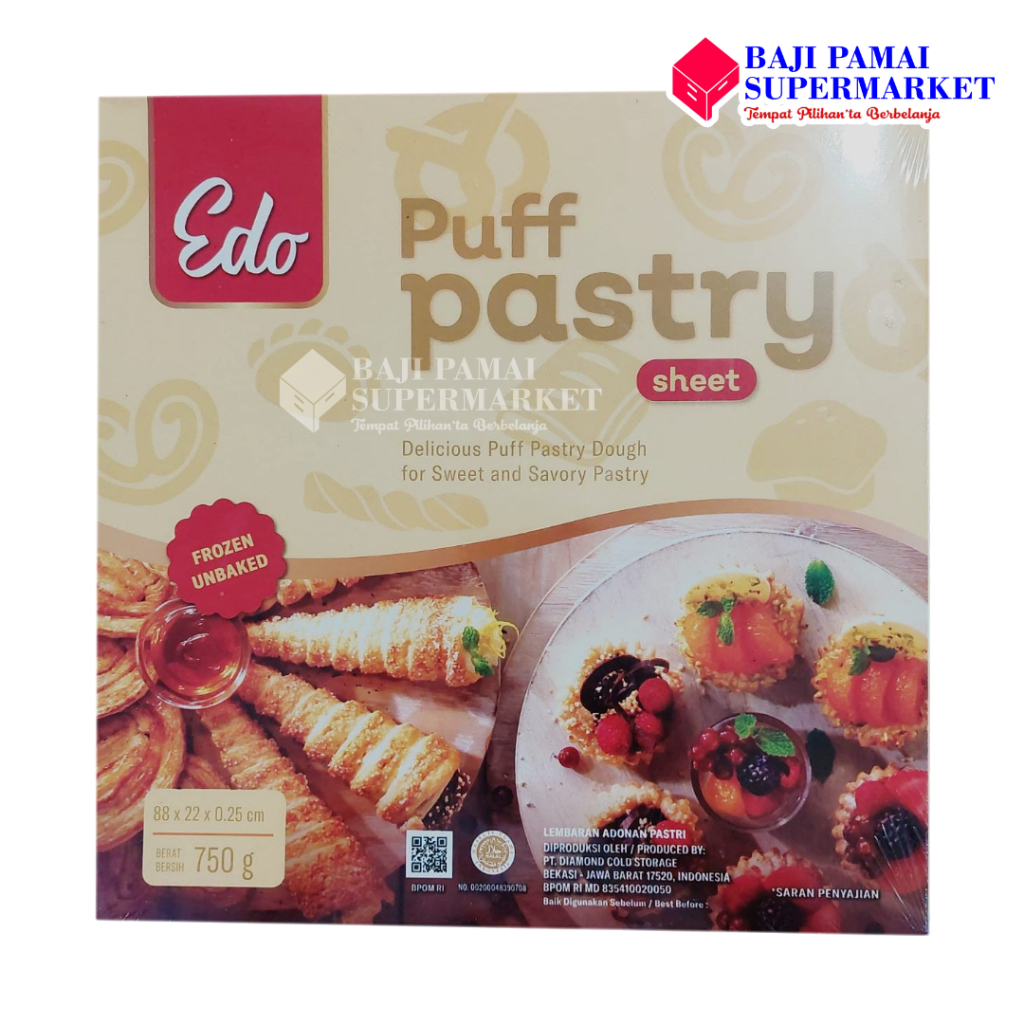 

EDO PUFF PASTRY 750GR / Toko Baji Pamai Makassar