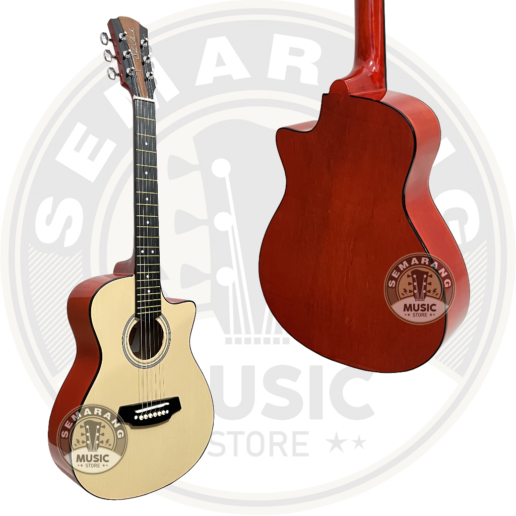 Gitar Akustik ¾  Cole Clark Custom Tanam Besi Gitar 3/4 Cole Clark Custom Termurah Paket Super Komplit