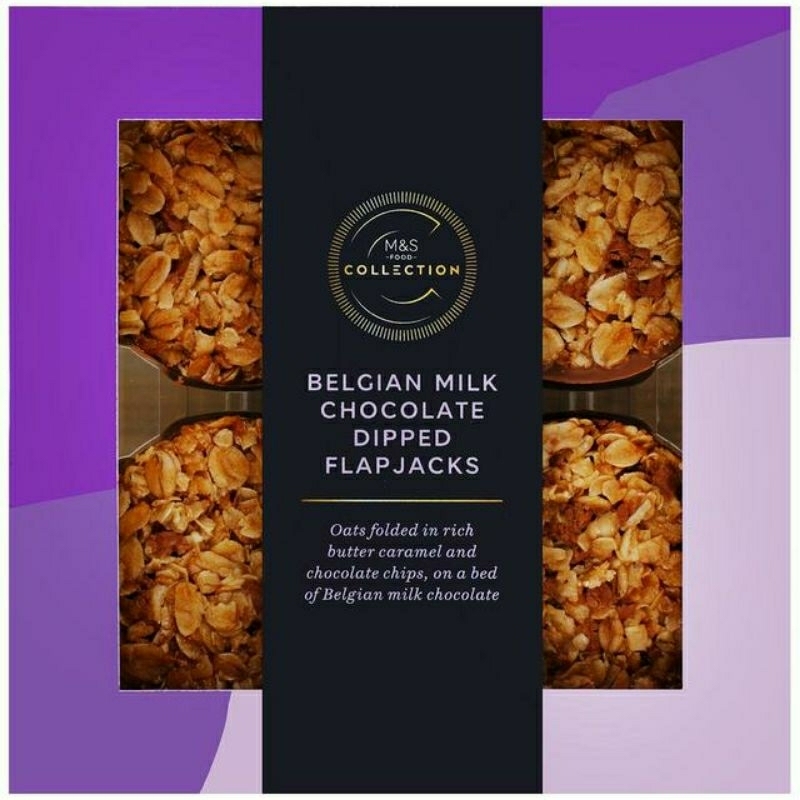 

MARKS & SPENCER M&S Belgian Milk Chocolate Dipped Flapjacks 250g