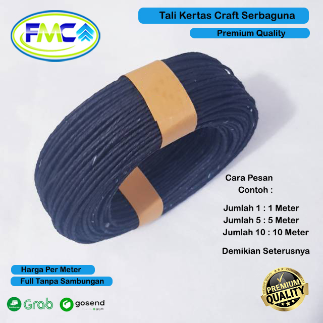 Tali Kertas Paperbag Craft Rope Warna Tali Kraft Peper Bag Ulir Kreasi DIY Kreatif Dekorasi Souvenir