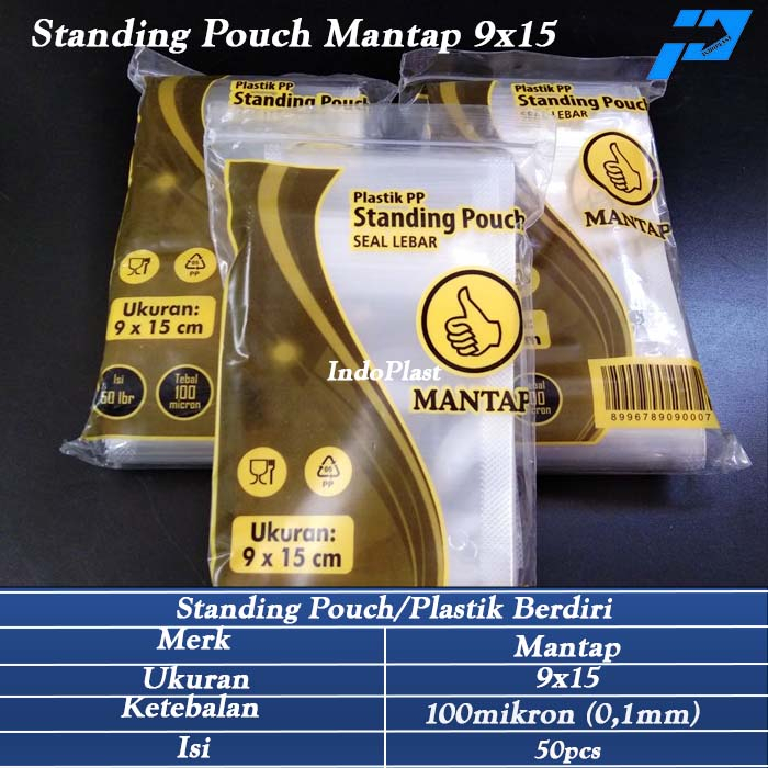 Plastik Berdiri/Plastik Snack/Standing Pouch Mantap 9x15