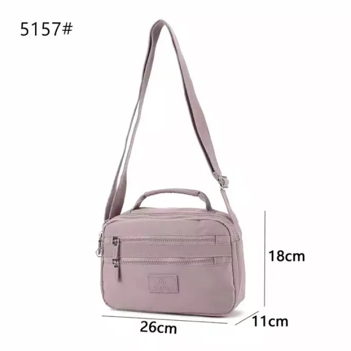 Open Reseller ✔ Gudika 5157 Tas Selempang Wanita Kece Korea Bahan Nilon Kedap Air Import Original