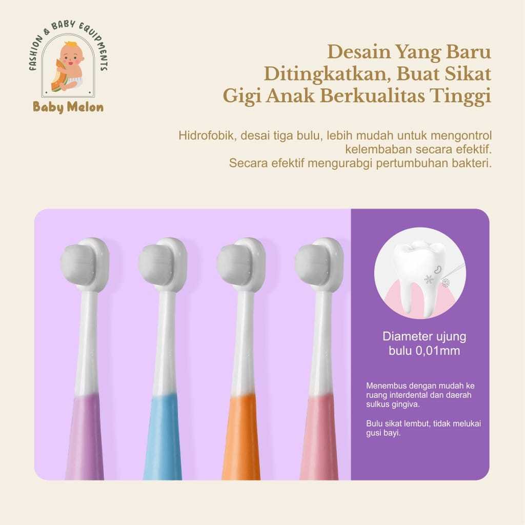 Sikat Gigi Bayi / Sikat Gigi Anak Bulu Halus Lembut / Training Tooth Brush Karakter Kelinci